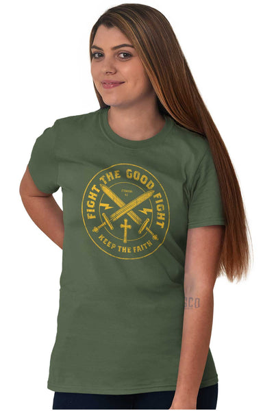 the Good Fight Heavy Cotton Tee |Christian Strong