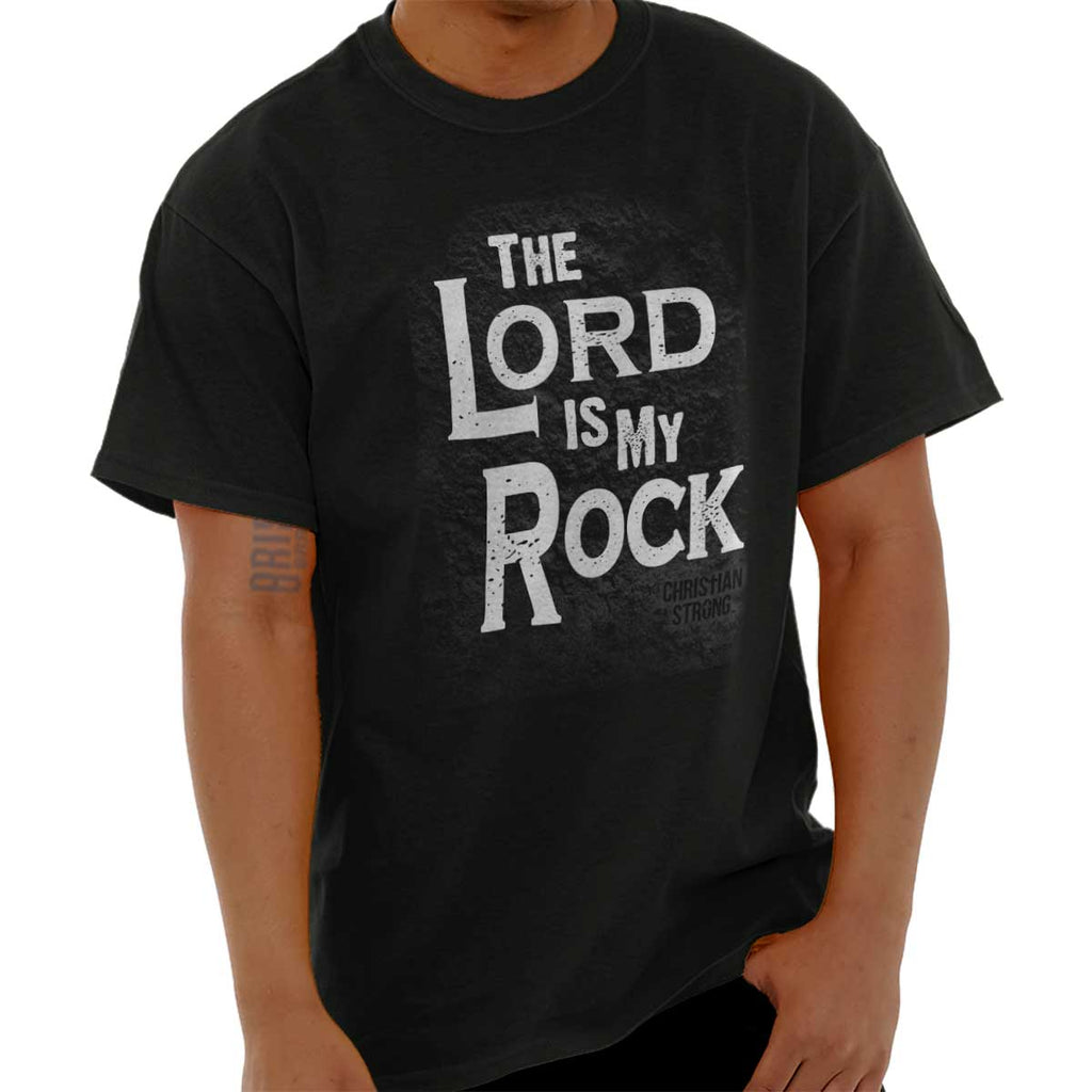 God Rocks Shirt Lord Is My Rock Heavy Cotton Tee | – Christian Strong