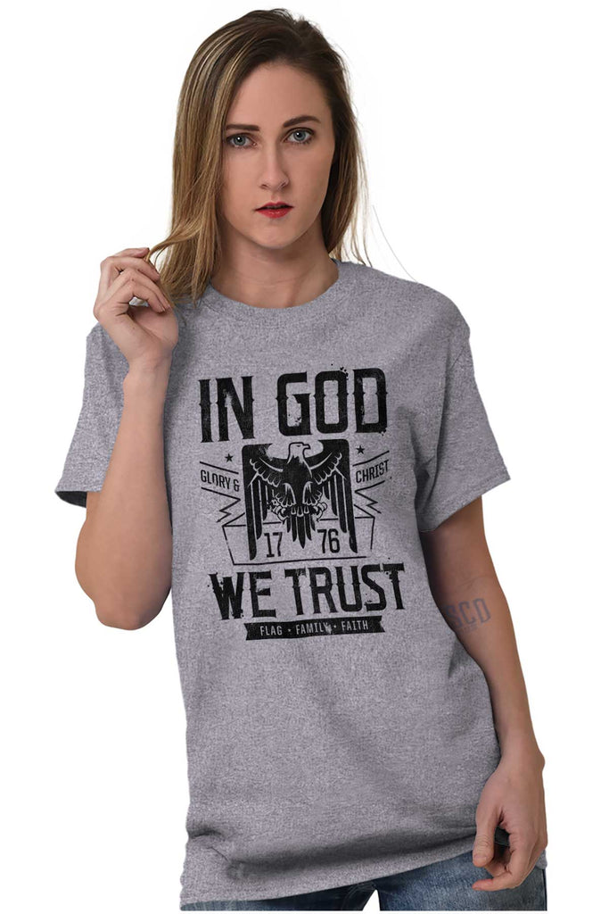 In God We Trust Heavy Cotton Tee Christian Strong