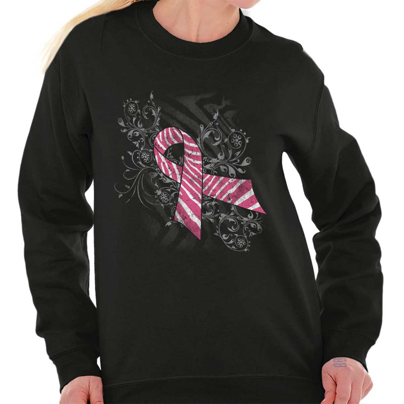 Pink And White Ribbon Sweatshirt | – Christian Strong