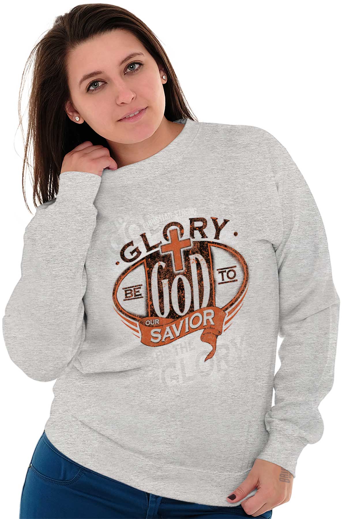 Glory to God Christian Crewneck Sweatshirt Christian Strong