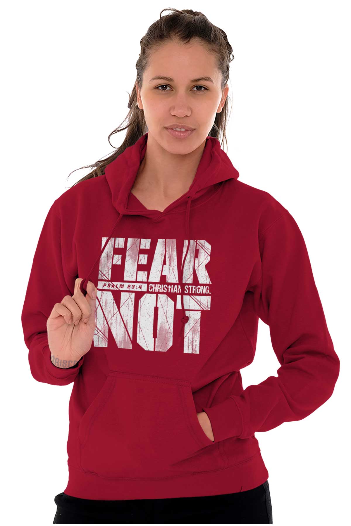 Fear of god red hoodie hot sale