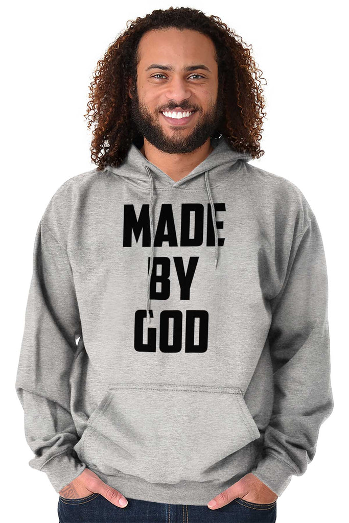 Made by Lord God Pullover Hooded Sweatshirt Christian Strong