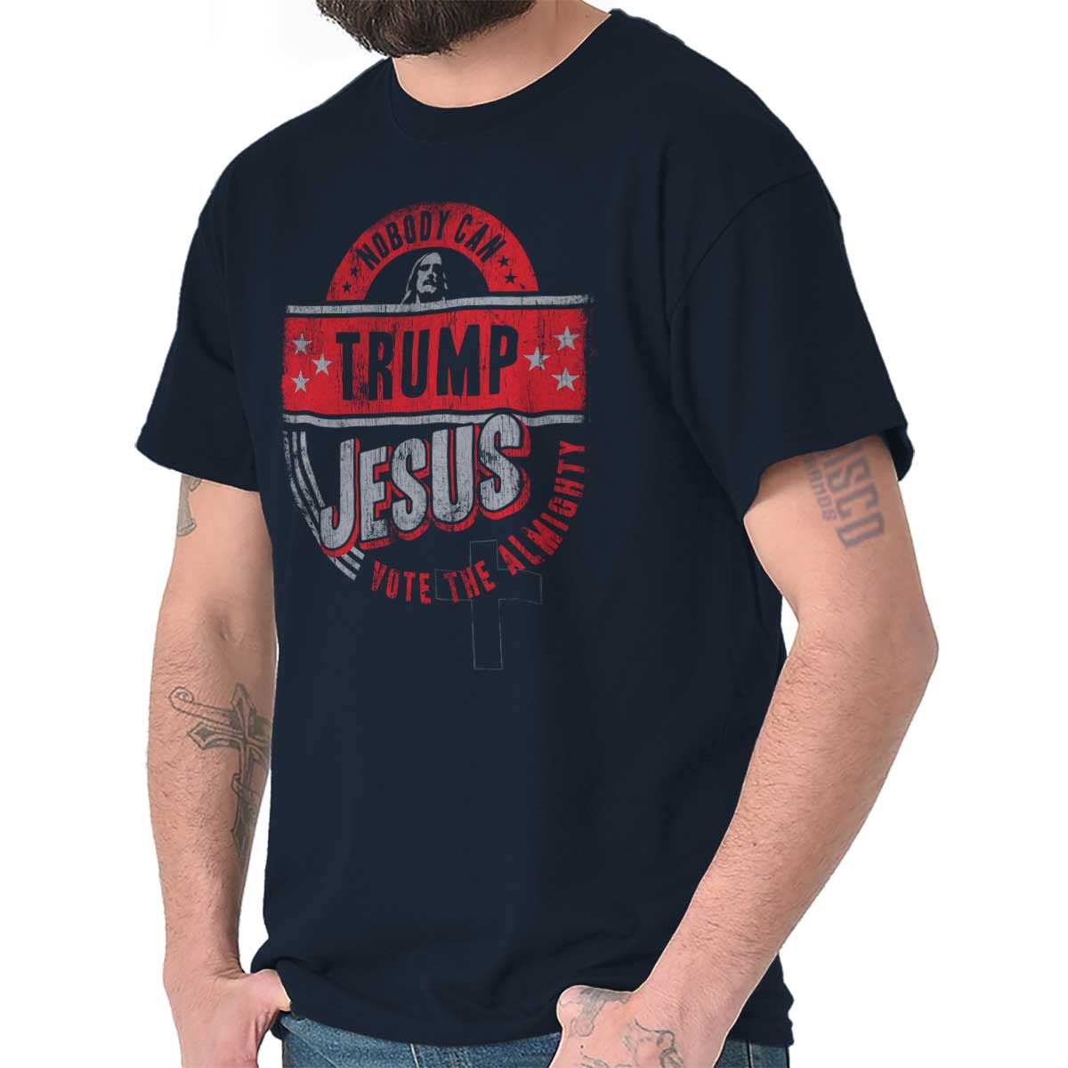 Trump Jesus Heavy Cotton Tee | – Christian Strong