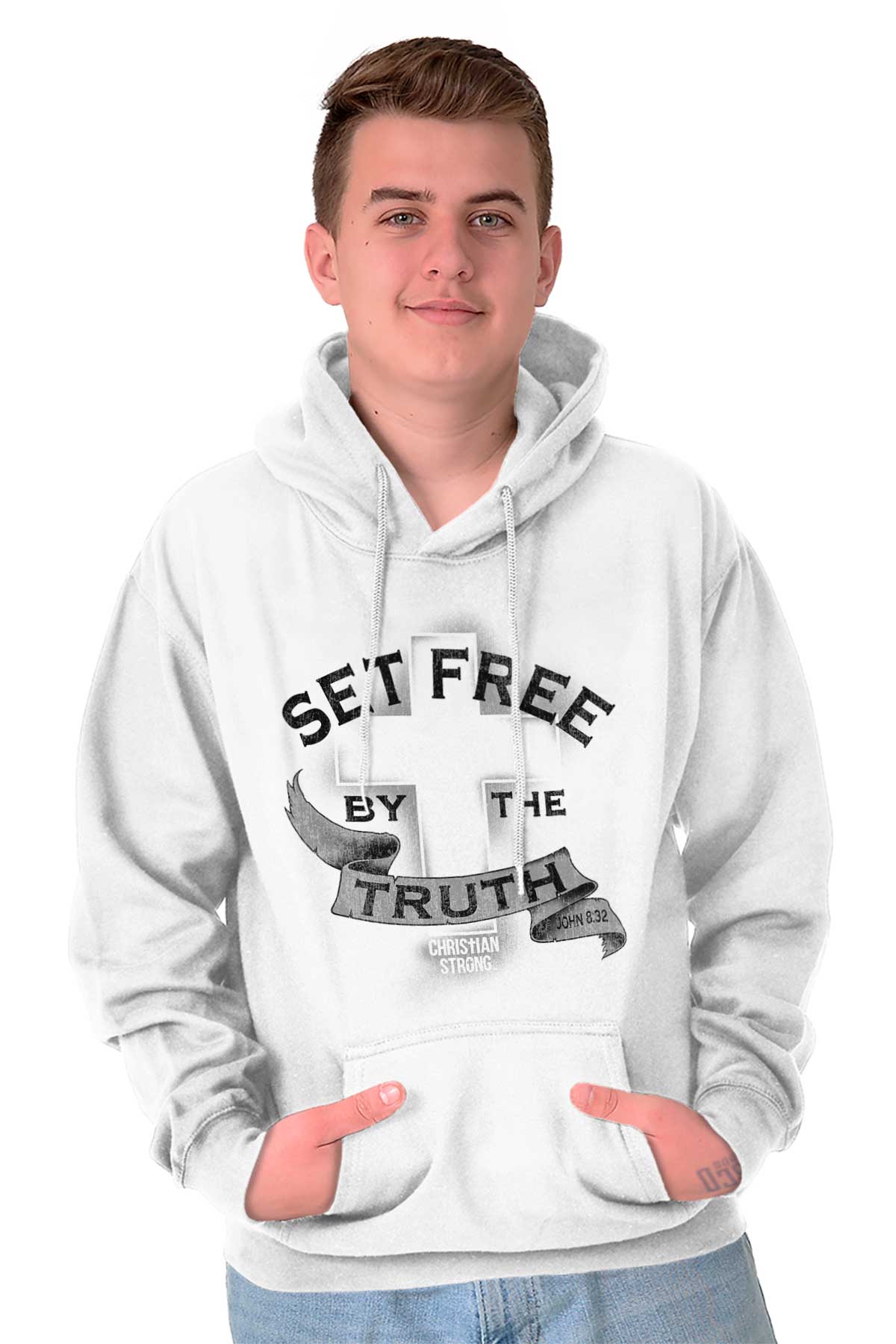 Set Free By Truth Pullover Hooded Sweatshirt | – Christian Strong