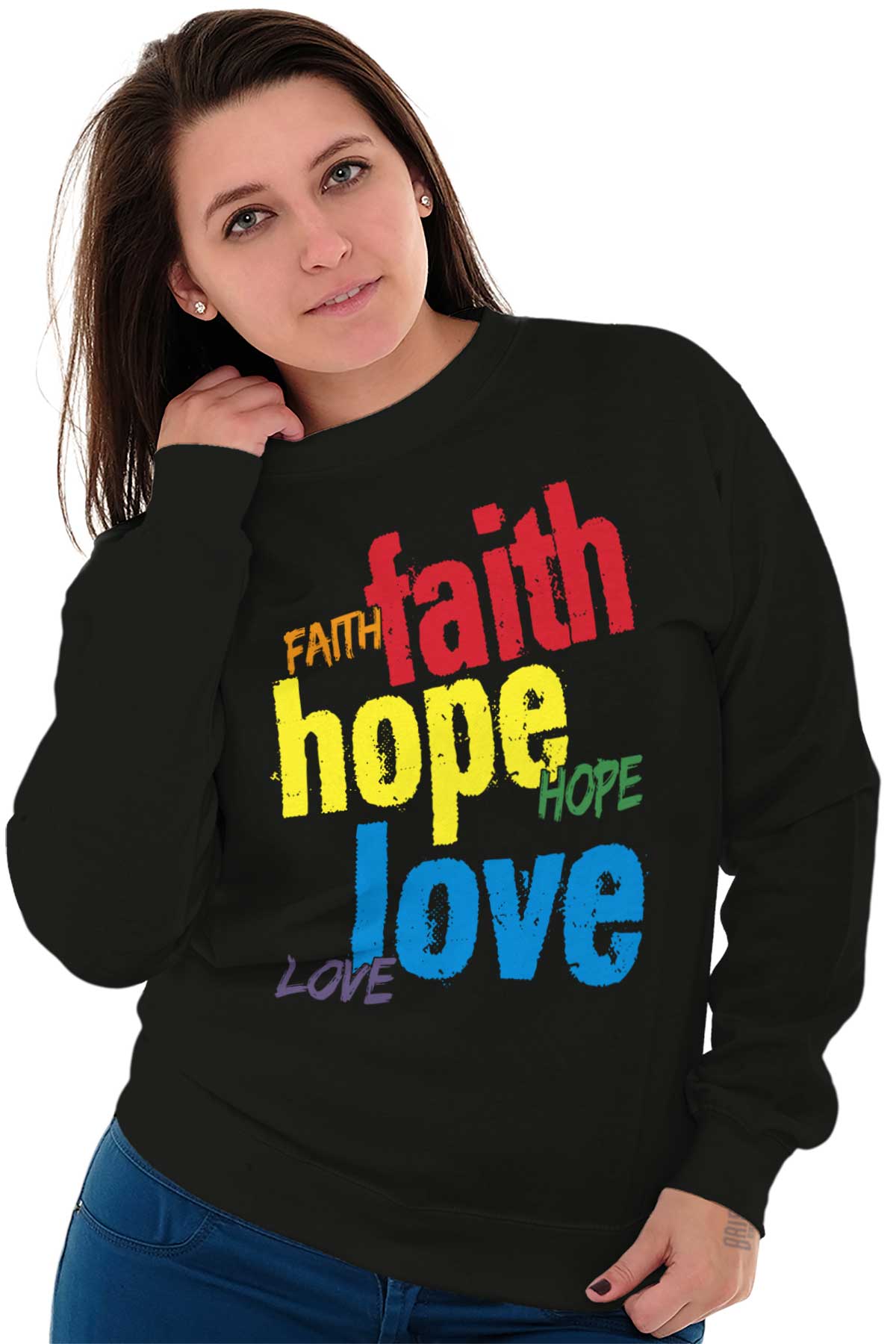 Faith hope best sale and love sweatshirt