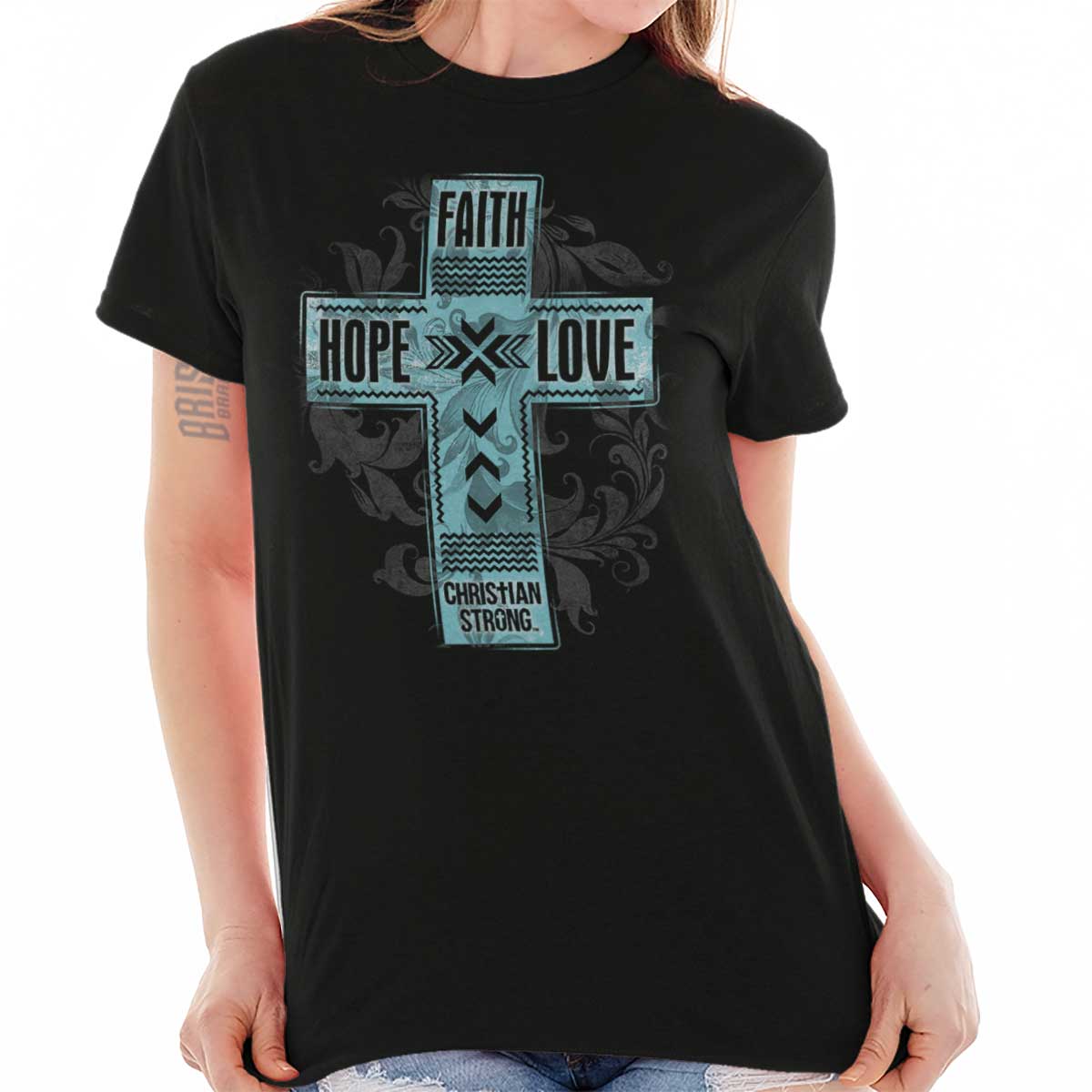 Faith Hope Love Heavy Cotton Tee | – Christian Strong