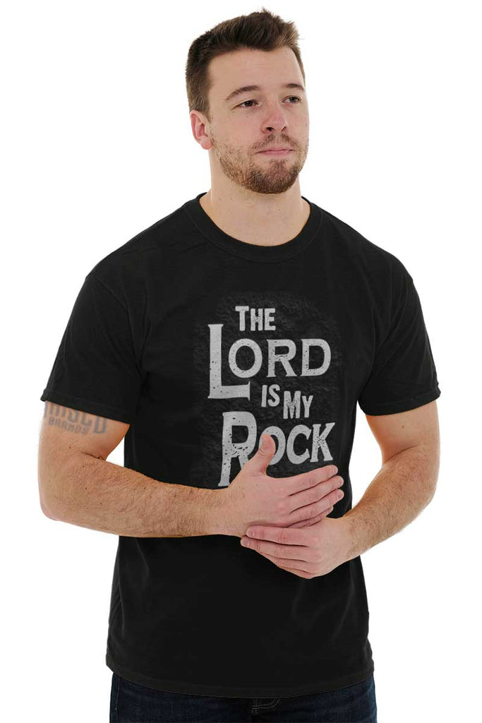 God Rocks Shirt Lord Is My Rock Heavy Cotton Tee | – Christian Strong