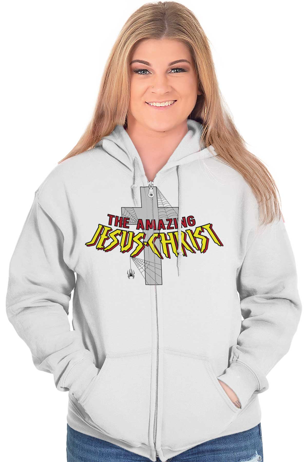 Amazing Jesus Christ Full Zip Hooded Sweatshirt | – Christian Strong