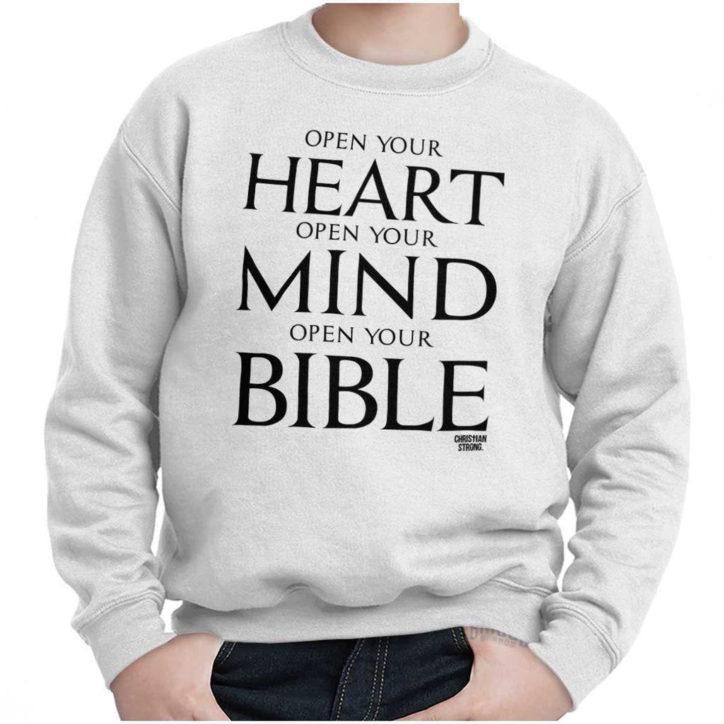 Open Your Bible Sweatshirt – Christian Strong - Main Image