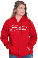 Jesus Christ fleece deals zip up hoodie