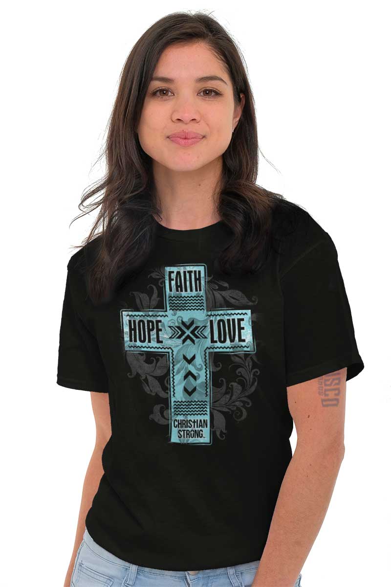 Faith Hope Love Heavy Cotton Tee | – Christian Strong