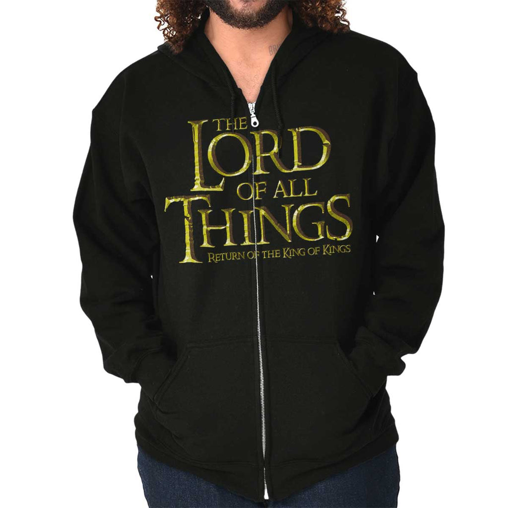 Lord of all Things Full Zip Hooded Sweatshirt | – Christian Strong
