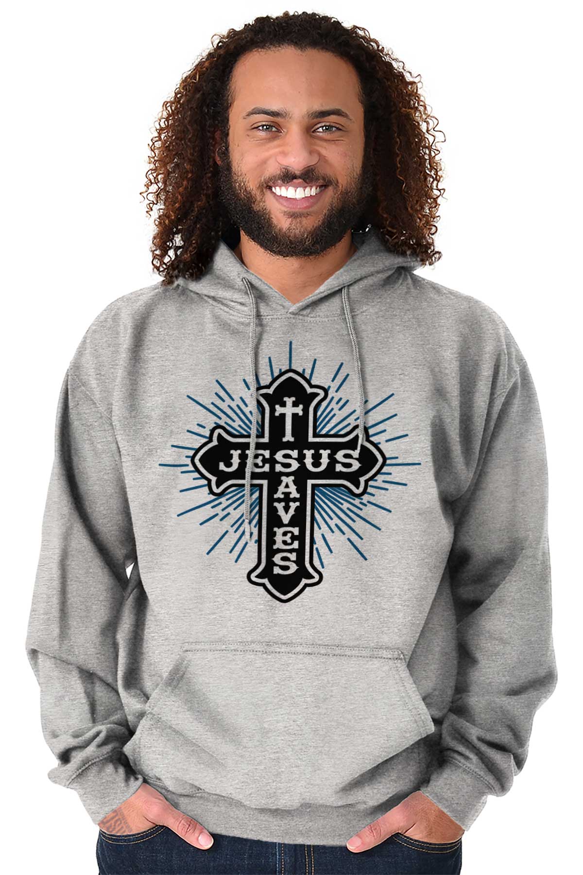 Jesus Christ Saves Pullover Hooded Sweatshirt | – Christian Jesus Christ Saves Pullover Hooded Sweatshirt | – Christian