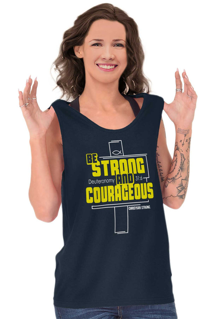 Strong and Courageou Tank Top Ultra Cotton | – Christian Strong