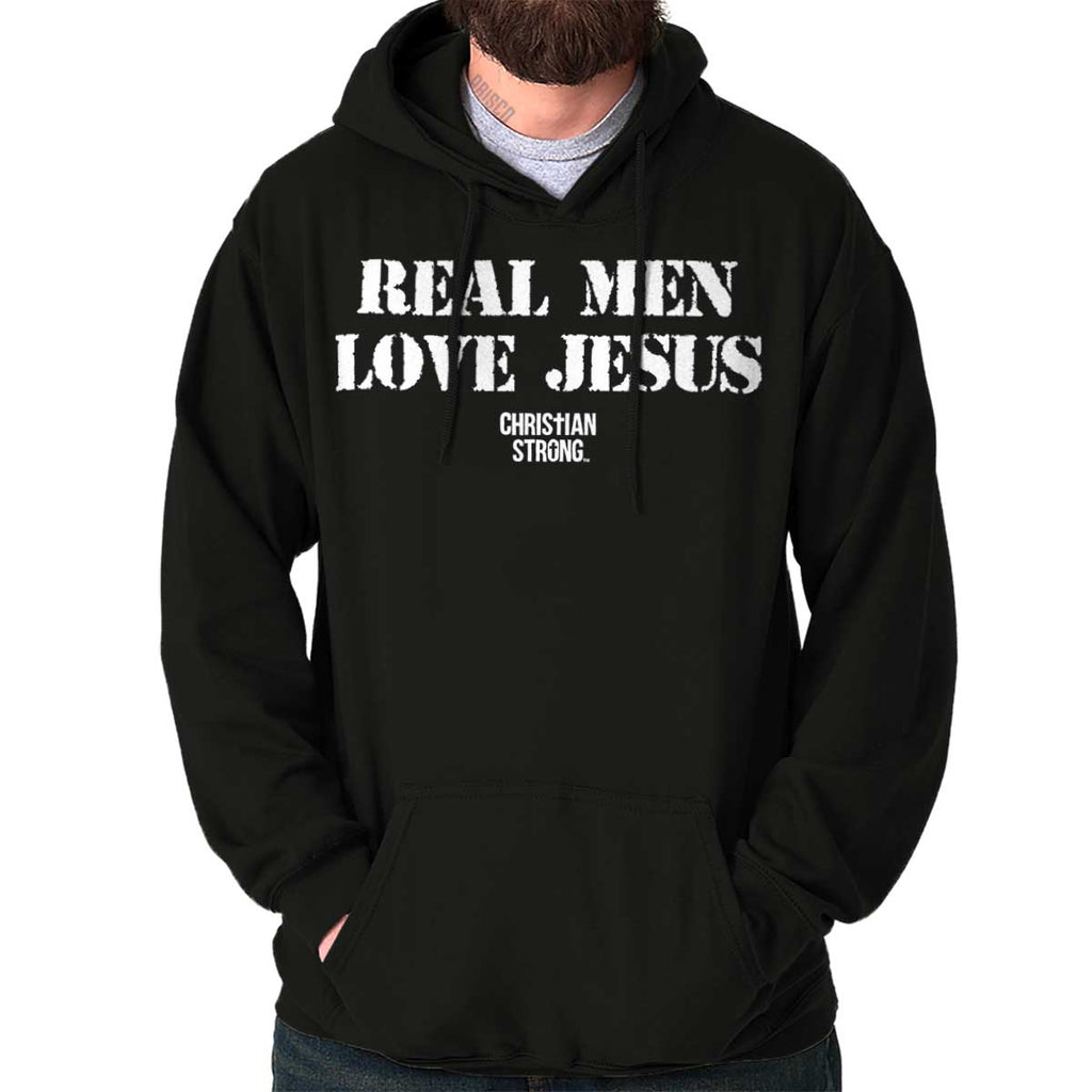 Real Men Love Jesus Pullover Hooded Sweatshirt | – Christian Strong